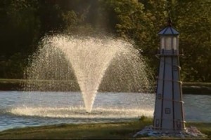 fountain, lighthouse