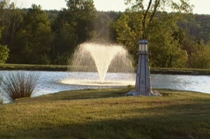 fountain lighthouse pond fountain