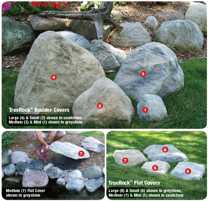 Large TrueRock Flat Faux Rock Covers