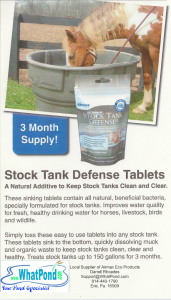 Clean water tanks