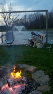 boys at the pond