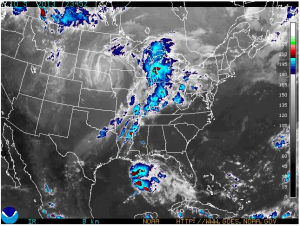 tropical storm Karen plus cold front