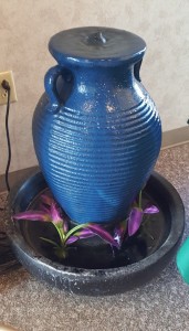 Traditional Blue Vase with above ground basin