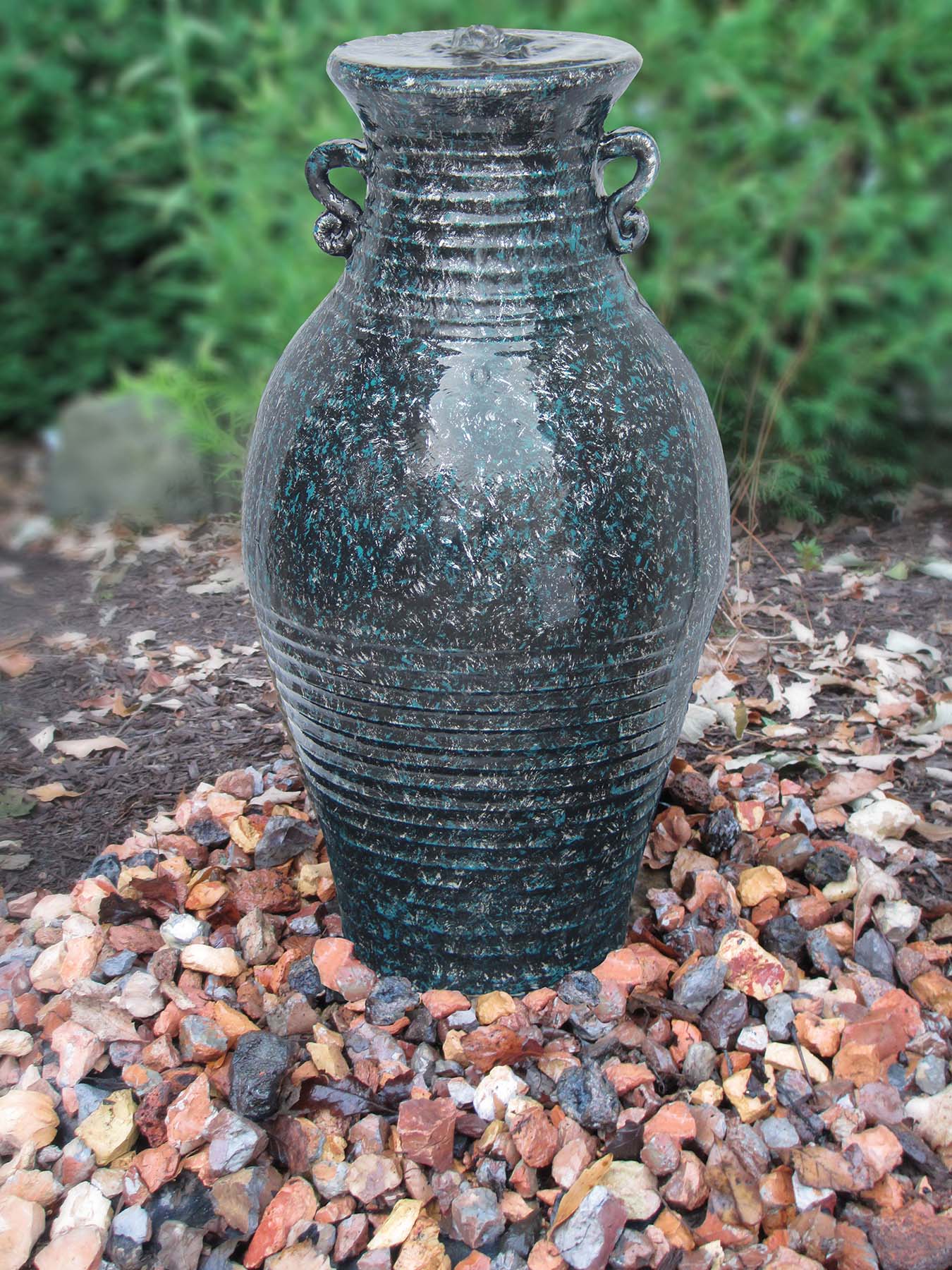 Self contained vase fountains w/ options colors, in ground or above.
