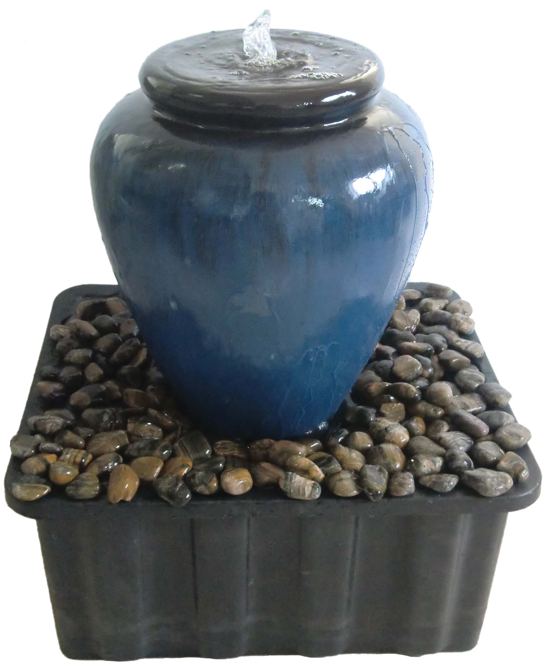 Self contained vase fountains w/ options colors, in ground or above.